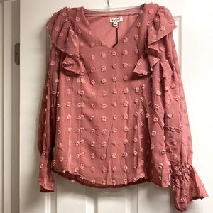 Dusty Rose Textured Top